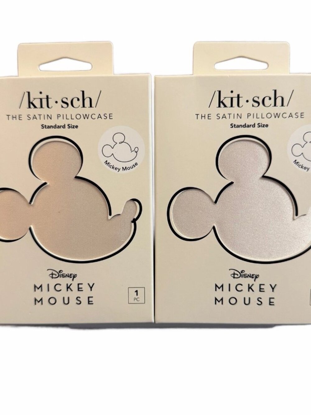 Kitsch x Disney Mickey Mr. Mouse Satin Pillowcases 2pc Standard/Queen New Lot